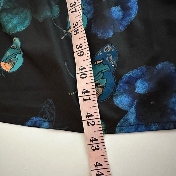 LaDress by Simone Women's Butterfly Black Blue Matching Set Size Small Floral - Picture 16 of 16